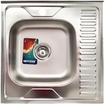 Mixxus z6060l-08-180e (satin) кухненска мивка от неръждаема стомана (10032) Мивка за вграждане