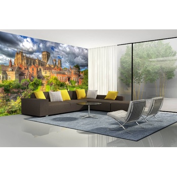 DIMEX ART s. r. o Самозалепваща се флизелинова фототапета илюстрация - йорк минстър 375 x 250 см