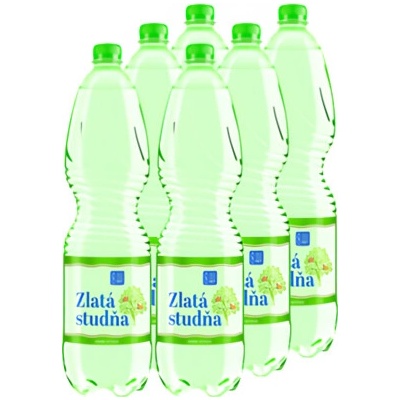 Zlatá studňa Pramenitá voda jemne sýtená 1,5 l