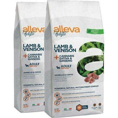 Alleva Holistic Adult Mini Lamb & Venison 2 x 12 kg