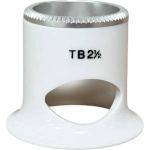 Bergeon Лупа Bergeon 2611-TB-2.5, бяла, бинокулярна, с вентилационен отвор, увеличение 4x