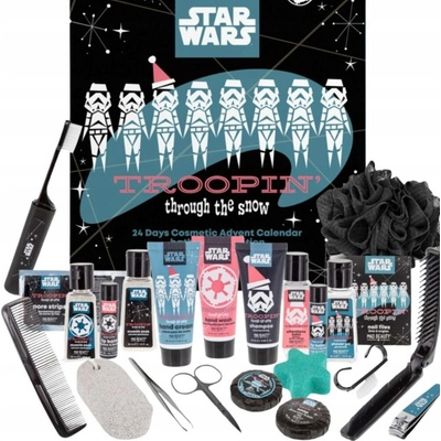 DISNEY STAR WARS KALENDARZ ADWENTOWY 2025 24 KOSMETICKÝCH PRODUKTŮ GALAKTICKÉ VÁNOCE