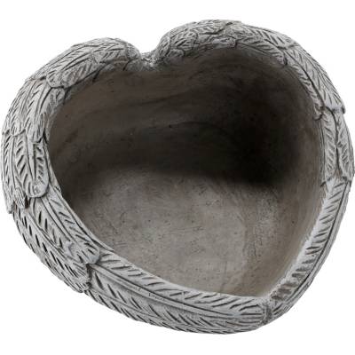 CHOMIK Betónový kvetináč v tvare srdca sivý 23 x 23 x 12 cm CH-DED8837