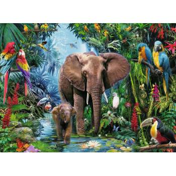 Ravensburger - Puzzle Elephants in Jungle - 150 piese