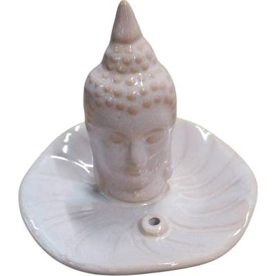 Keramický stojan na vonné tyčinky Buddha květ, 10,5 x 9 x 10,5 cm