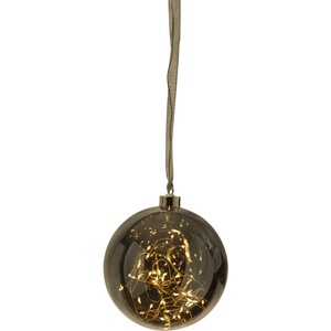 Star Trading Тъмносива коледна светлинна украса ø 15 cm Glow - Star Trading (457-78)