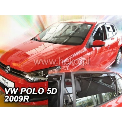 Deflektory Volkswagen Polo, 5-dverová 2009-2017 predné + zadné