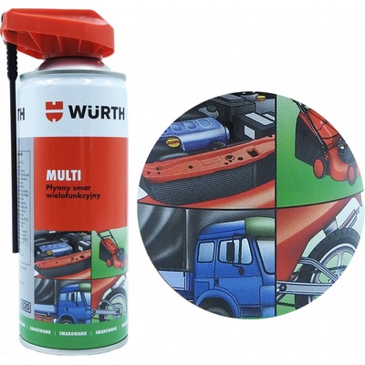 Wurth Olej na údržbu 5v1 Multi Black 400 ml s aplikátorem