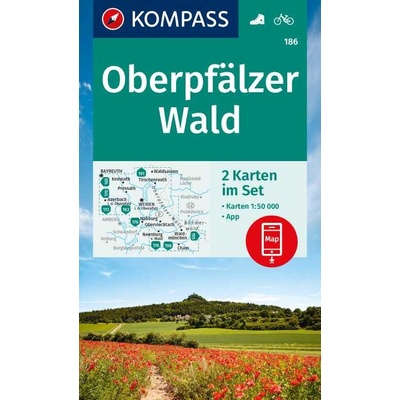 KOMPASS Wanderkarten-Set 186 Oberpfälzer Wald (2 Karten) 1:50.000