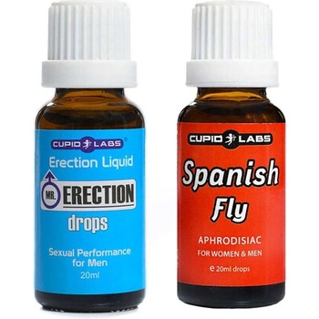 CUPID LABS Възбуждащи капки Испанска муха 20мл + Капки засилващи ерекцията Erection Drops
