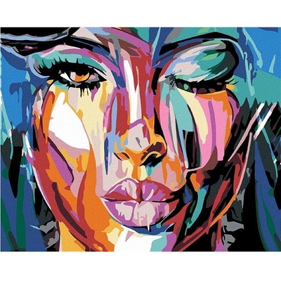 zuty Malování podle čísel Pomalovaná kráska 100 x 80 cm bez rámu a bez vypnutí plátna