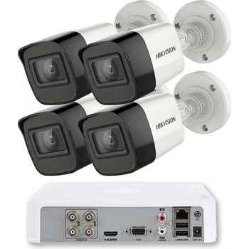 HIKVISION Готов Комплект 4 Камери Hikvision 5MP AoC 30m IR Bullet с 1TB Диск (ZK42230E)