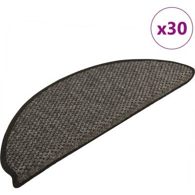 vidaXL Samolepicí rohože na schody Sisal-Look 30 ks antracitová