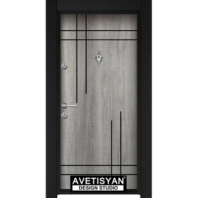 Haska Входна врата Parkdor Стар 75 - Сиво Меше (цена без монтаж)