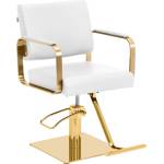 Physa Салонен стол с поставка за крака - 50 - 66 см - 200 кг - бял/златен PHYSA OTLEY WHITE_GOLD (PHYSA OTLEY WHITE_GOLD)