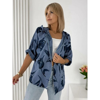 Fashionweek Dámska oversize mikina s kapucňou na zips UB-Modaria jeans