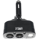  Разклонител за запалка WF-0668, 2 гнезда, 2 USB изходa 12/24V (WF-0668)