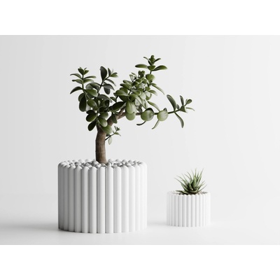 Кашпа Ancona Голяма, 135x135xH100mm - Бял Мат