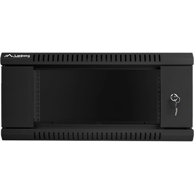 Lanberg Комуникационен шкаф Lanberg WF01-6404-10B, 19", 4U, 600 x 450 x 285, черен (WF01-6404-10B)