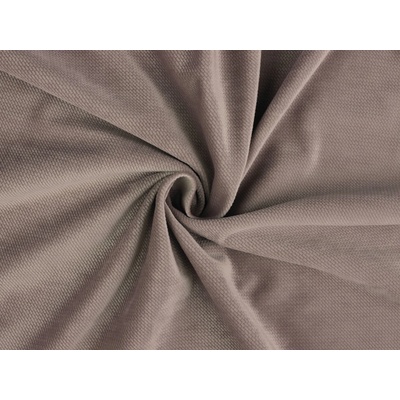 Velvet / samet strukturovaný jednobarevný, střední, 20 béžová