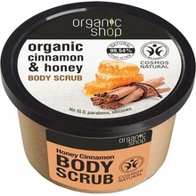 Organic Shop prírodný telový peeling Škorica a Med 250 ml