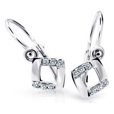Cutie Jewellery detské náušnice z bieleho zlata C2268B White