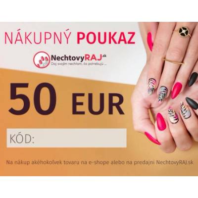 DARČEKOVÁ POUKÁŽKA 50 €