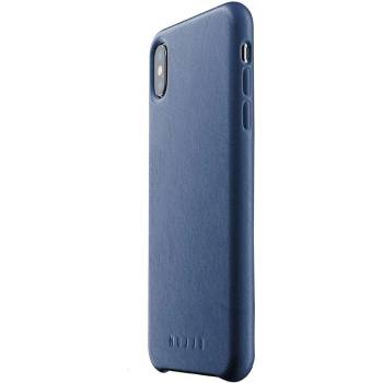 Mujjo Leather Case - кожен (естествена кожа) кейс за iPhone XS Max (син)