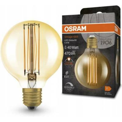 Osram LED žárovka VINTAGE GLOB GOLD 5.8W 2200K E27 DIM 80mm