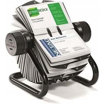 Durable VISIFIX rotačný stolový vizitkár ROTARY FILE strieborný