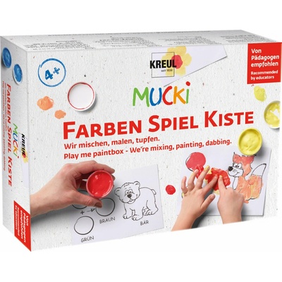 Sada prstových farieb MUCKI Maľujme miešajme razítkujme