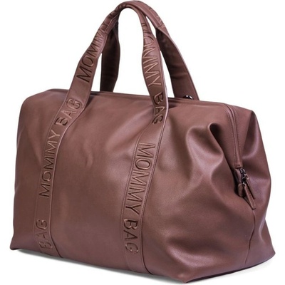 Childhome taška Mommy Bag Signature Vegan Leather Dark Brown – Zboží Dáma