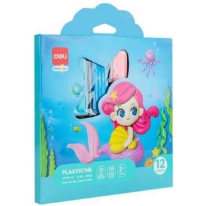  Пластелини Deli Genius Mermaid 12цв. 240гр. 718-12