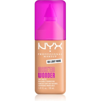 NYX Professional Makeup Make ‘Em Wonder лек матиращ фон дьо тен цвят 09 Light Nude 30ml