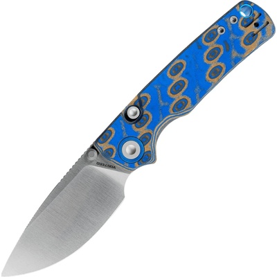 Vosteed Porcupine 14C28N Satin Blue Ocean Micarta A2614