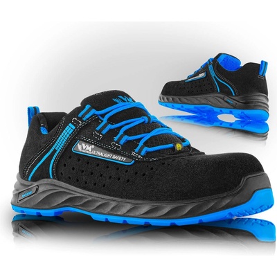 Vm footwear carolina 2235-s1p esd / Предпазни обувки esd s1p, без метални части - черно/синьо 37 (2235-s1pesd-37)