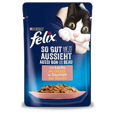 FELIX Chutná tak dobře, jak vypadá, v želé s lososem 26 × 85 g