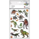TITANUM Convex stickers soft dinosaurs mix 17pcs