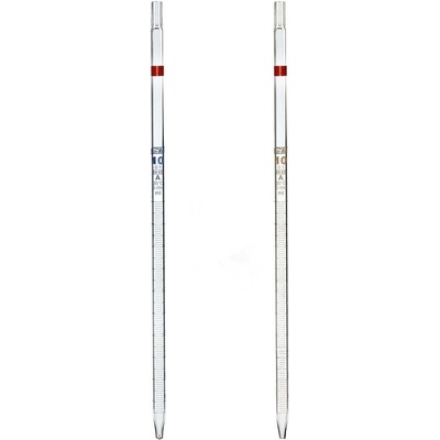 Vícedimenzionální pipeta, 2 ml (0,10 ml), třída A, hnědá stupnice, s certifikátem, DIN ISO 648