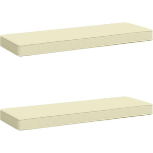 vidaXL Калъфи за пейки, 2 части VUGHT 2 pcs 100% полиестер Кремаво (950391)