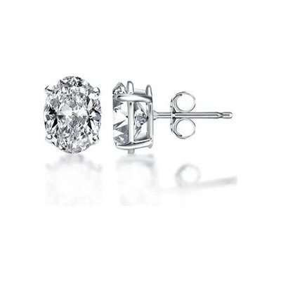 Nubis stříbrné náušnice s moissanity MN120