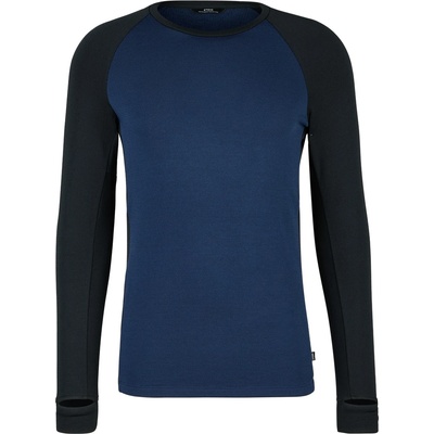 Stoic Мъжко мериносово термобельо Stoic MerinoSoft245 TuleboSt. L/S Merino shirt - Navy Blue / Black (216-6927-0212)