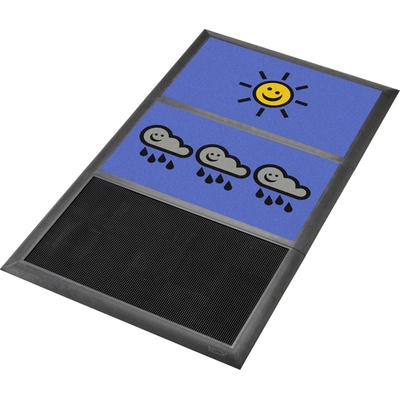 Notrax 348 Sani-Master dezinfekčná rohož s vysúšacou vstupnou plochou antracitová / čierna 91,4 x 152,5 cm