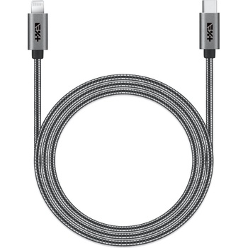 NEXT Метален кабел usb-c към lightning 1.2 m от next one - space gray (k-lght-usbc-met-sg)