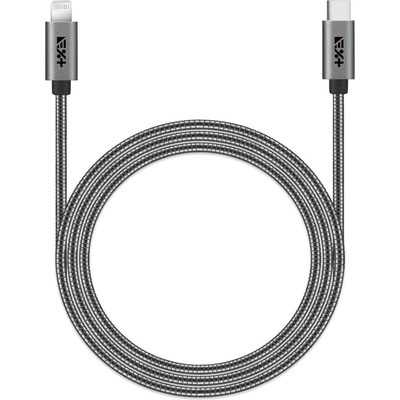 Метален кабел usb-c към lightning 1.2 m от next one - space gray (k-lght-usbc-met-sg)