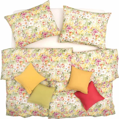 SCANquilt obliečky satén Design spring dream pestrá 240x200 2x 70x90