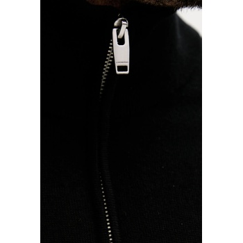 Lindbergh Вълнен пуловер Lindbergh мъжки в черно от лека материя с поло 30-842126 (30.842126)