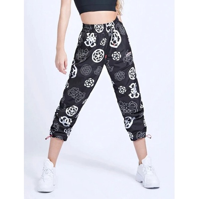 Guess dámske nohavice Black/White černo- bílé