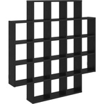 vidaXL Стенен рафт Черен дъб 100 x 13 x 100 см Инженерна дървесина (8012245)