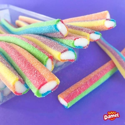 Damel Lékořice color různé příchutě kyselé 30 x 55 g